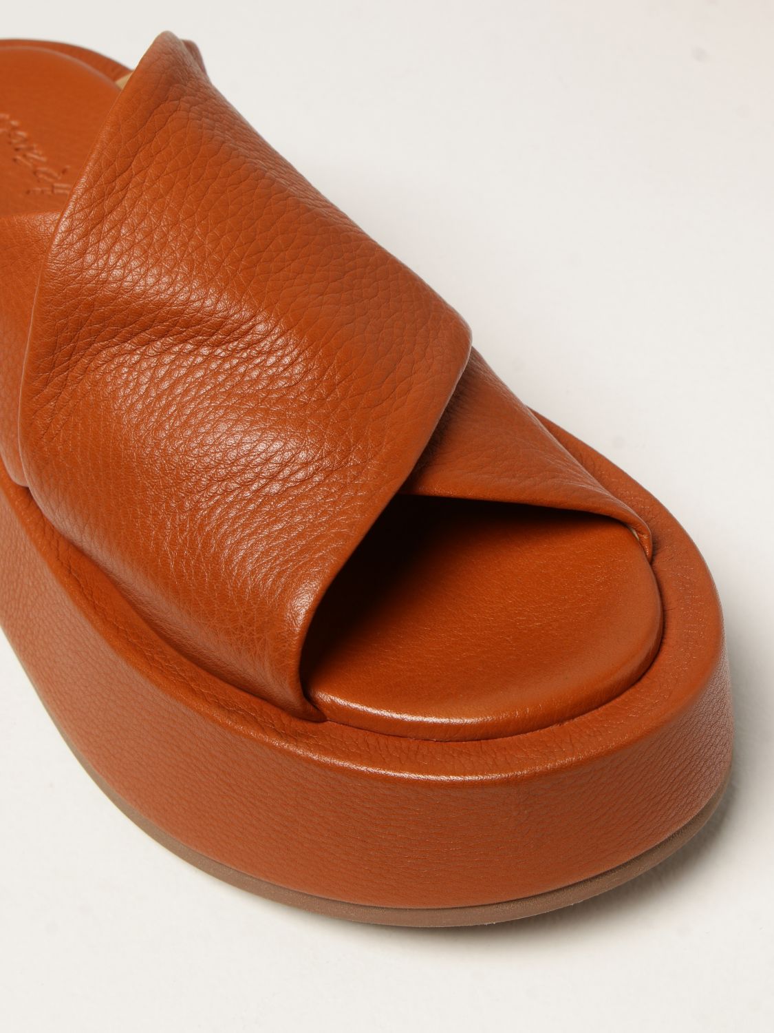 Marsèll Outlet: platform sandal in volonata leather | Flat Sandals 