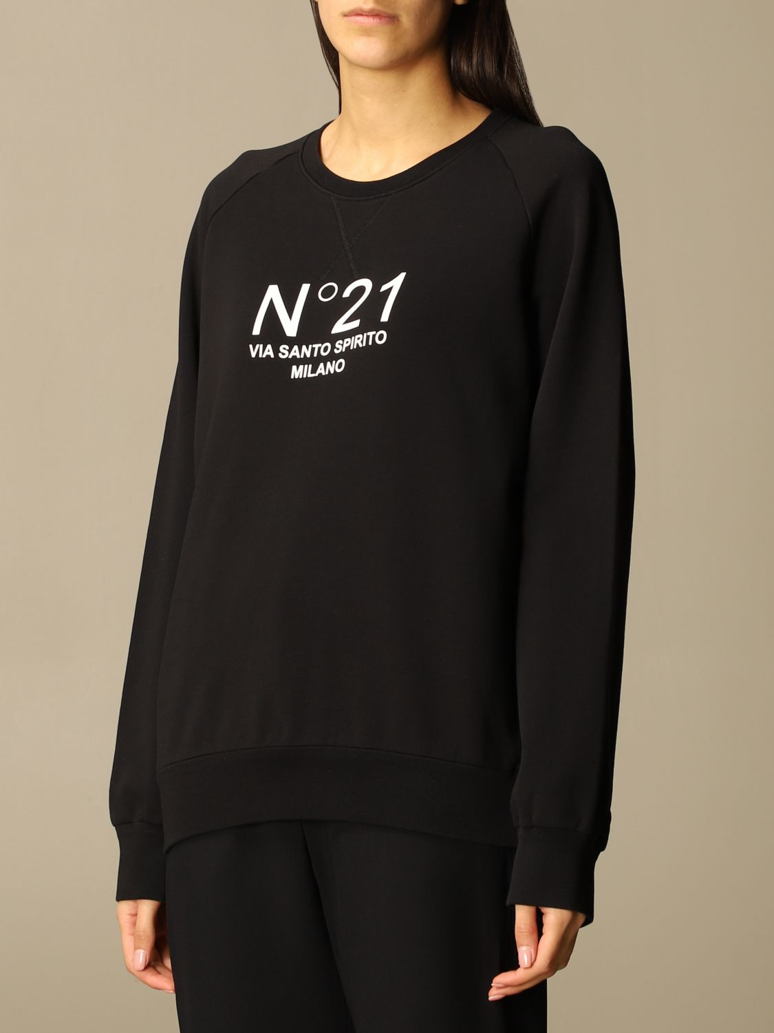 N° 21: N ° 21 crewneck sweatshirt with logo | Sweatshirt N° 21 Women ...
