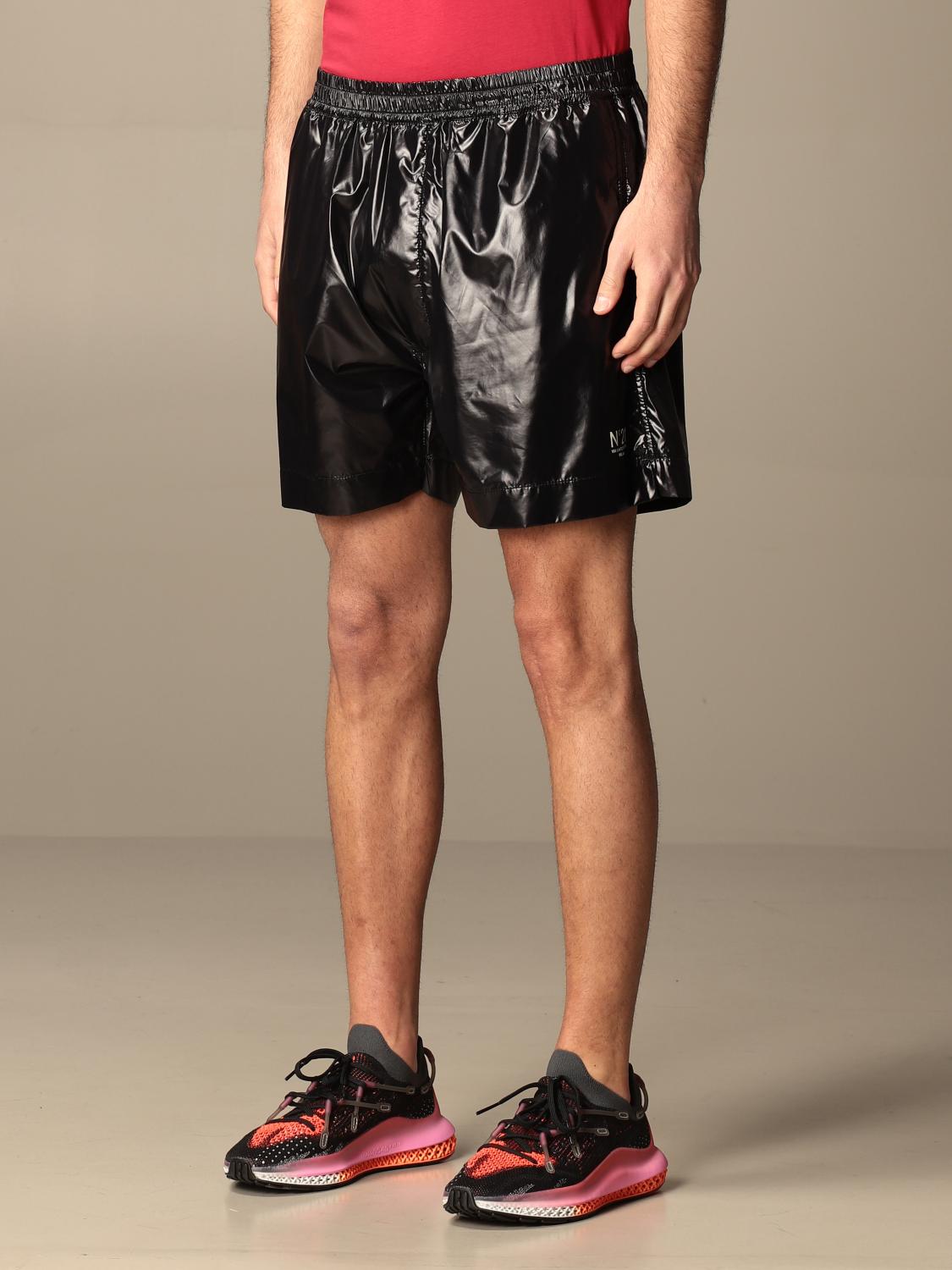jogging shorts in shiny fabric 