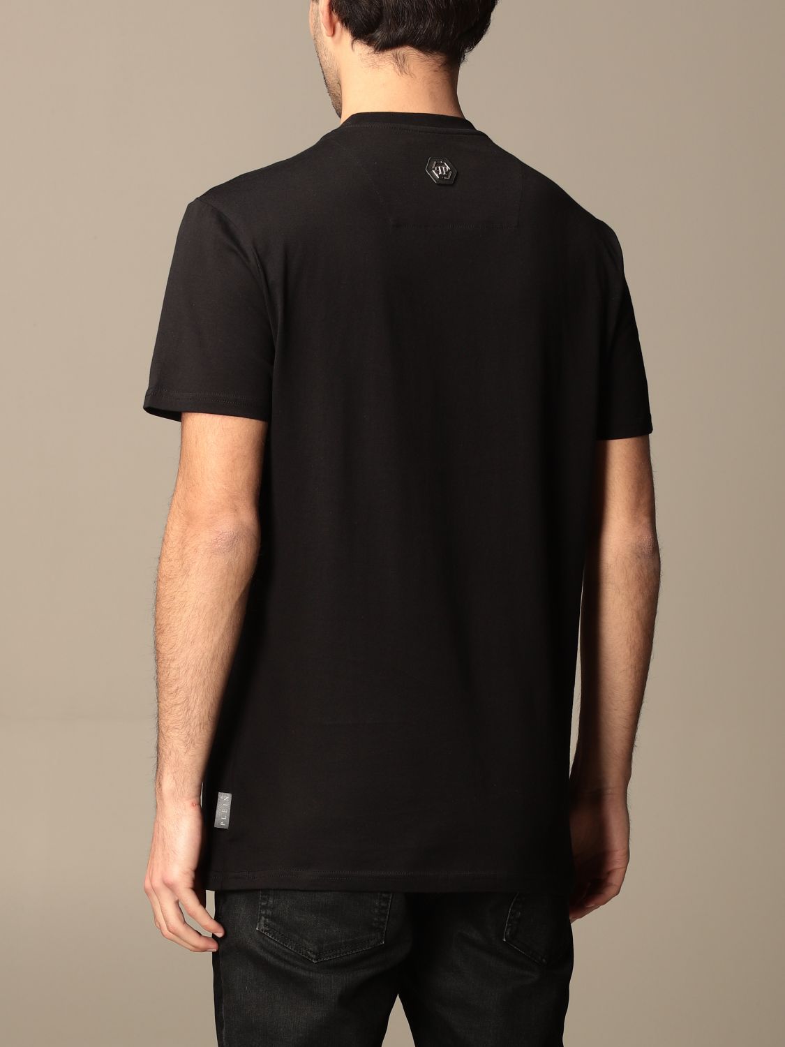 T-shirt Philipp Plein: T-shirt Philipp Plein in cotone con teschio nero 3