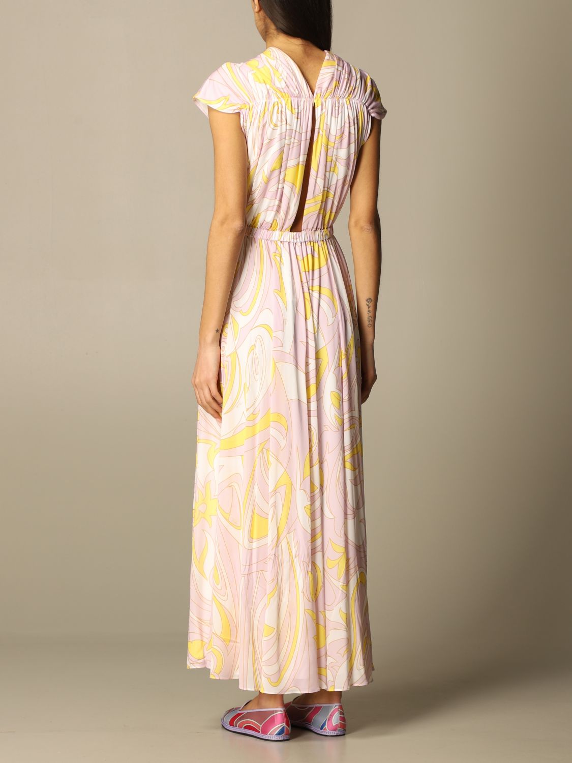 Dress Emilio Pucci: Emilio Pucci long dress in printed viscose pink 2