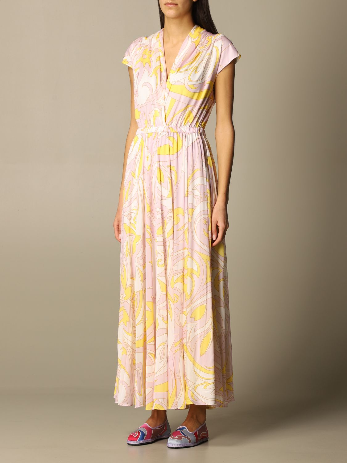 Dress Emilio Pucci: Emilio Pucci long dress in printed viscose pink 3