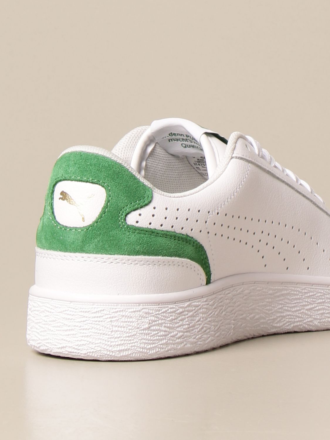 PUMA: Ralph sampson colorblock sneakers in perforated leather - White 1 ...