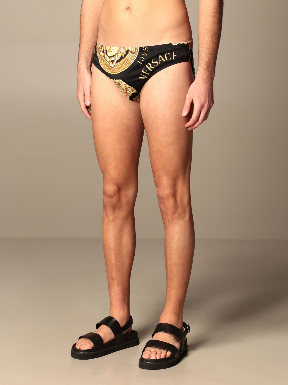 Swimsuit Versace: Versace swimsuit with baroque pattern black 3