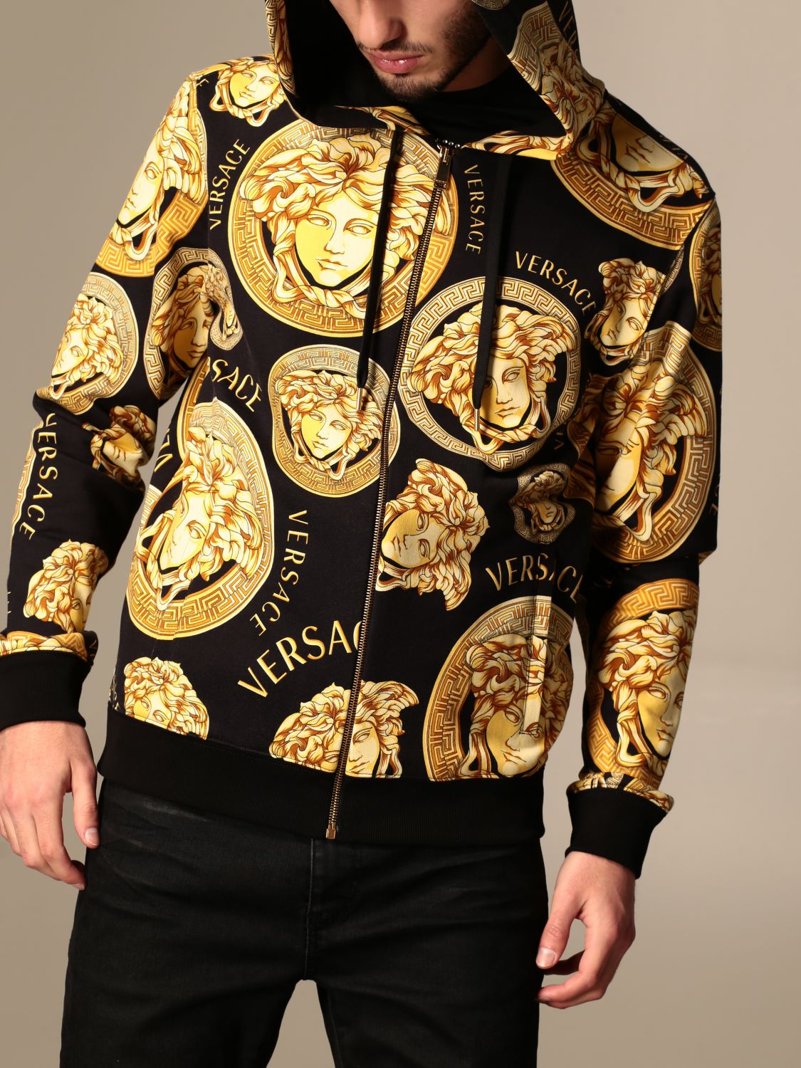 versace gold hoodie