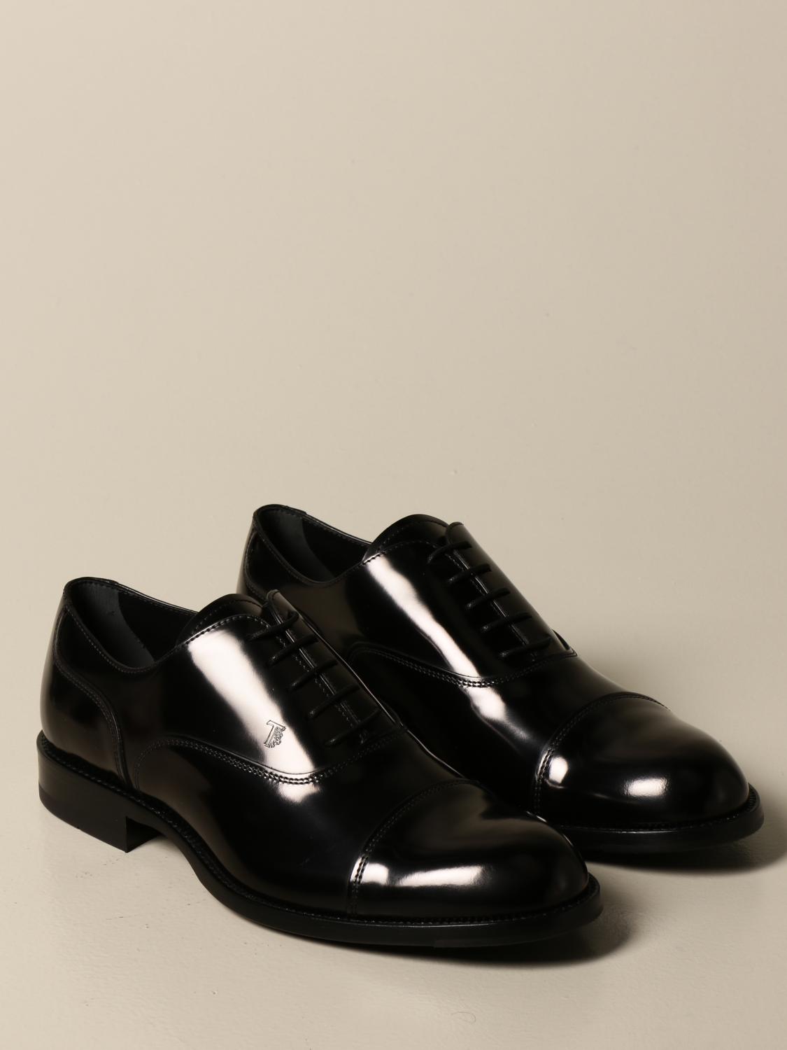 TOD'S: Francesina in pelle di vitello spazzolata - Nero | Scarpe Stringate  Tod's XXM01E00N50 AKT GIGLIO.COM
