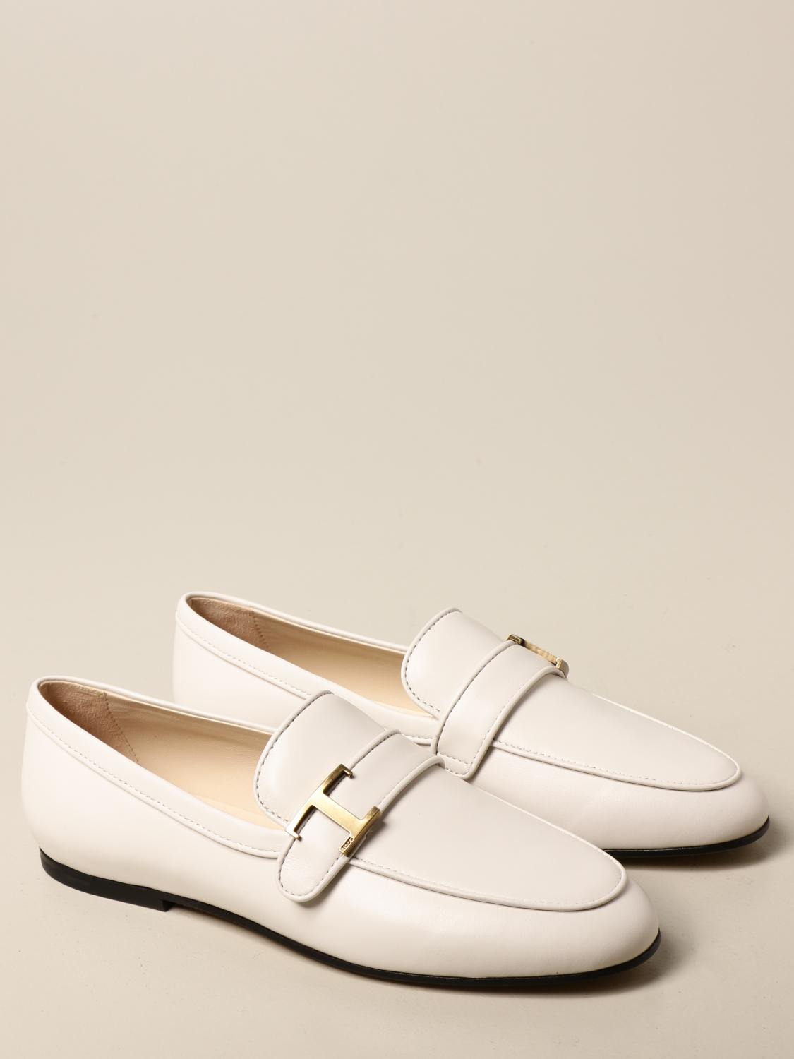 tod's white loafers