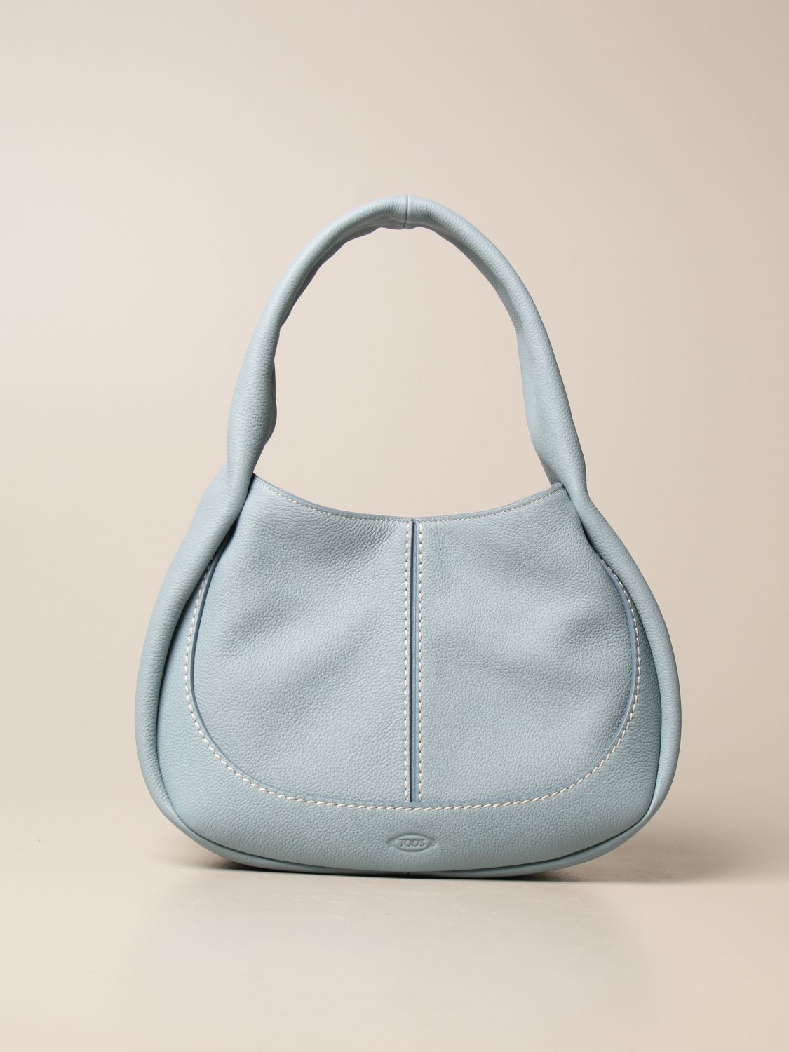 TOD'S: bag in textured leather - Dust  Tod's shoulder bag XBWAOUS0200 UCA  online at