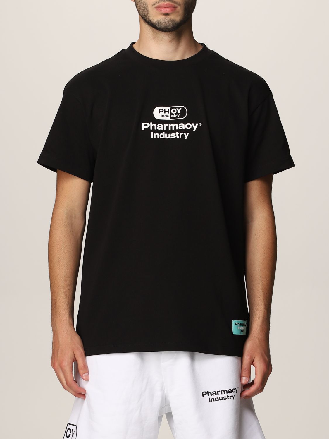 Pharmacy Industry Outlet: cotton t-shirt with pill logo - Black | T ...