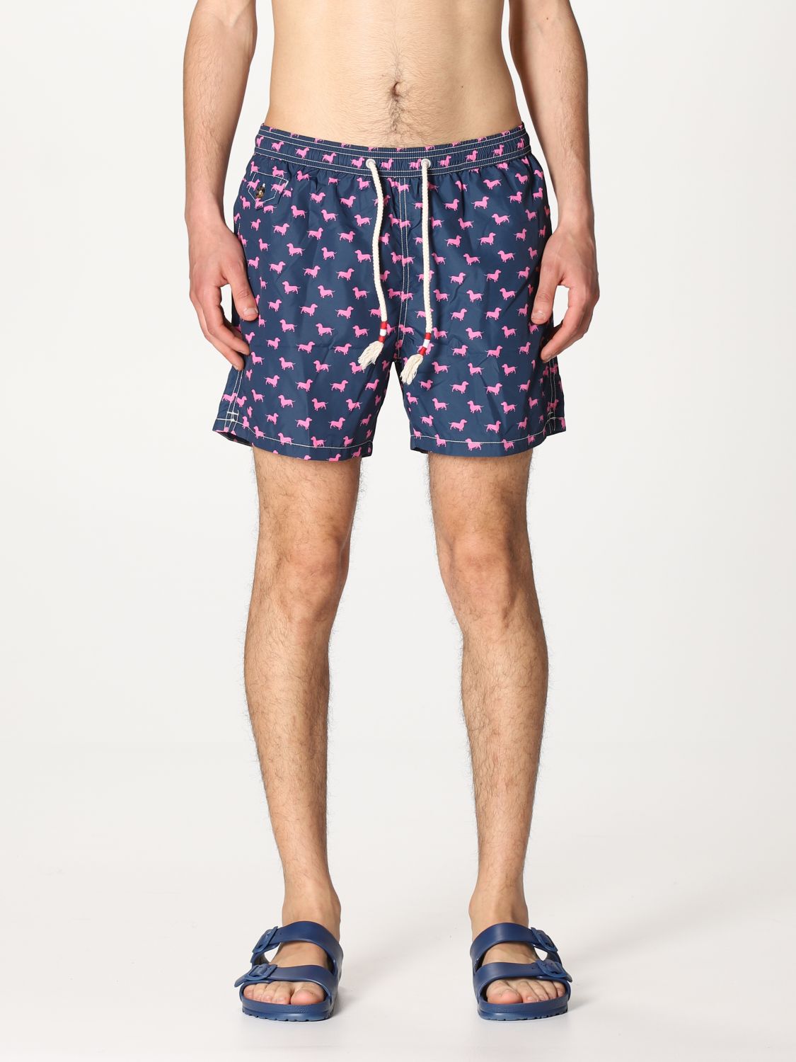 MC2 SAINT BARTH: patterned swim shorts - Blue | Mc2 Saint Barth ...