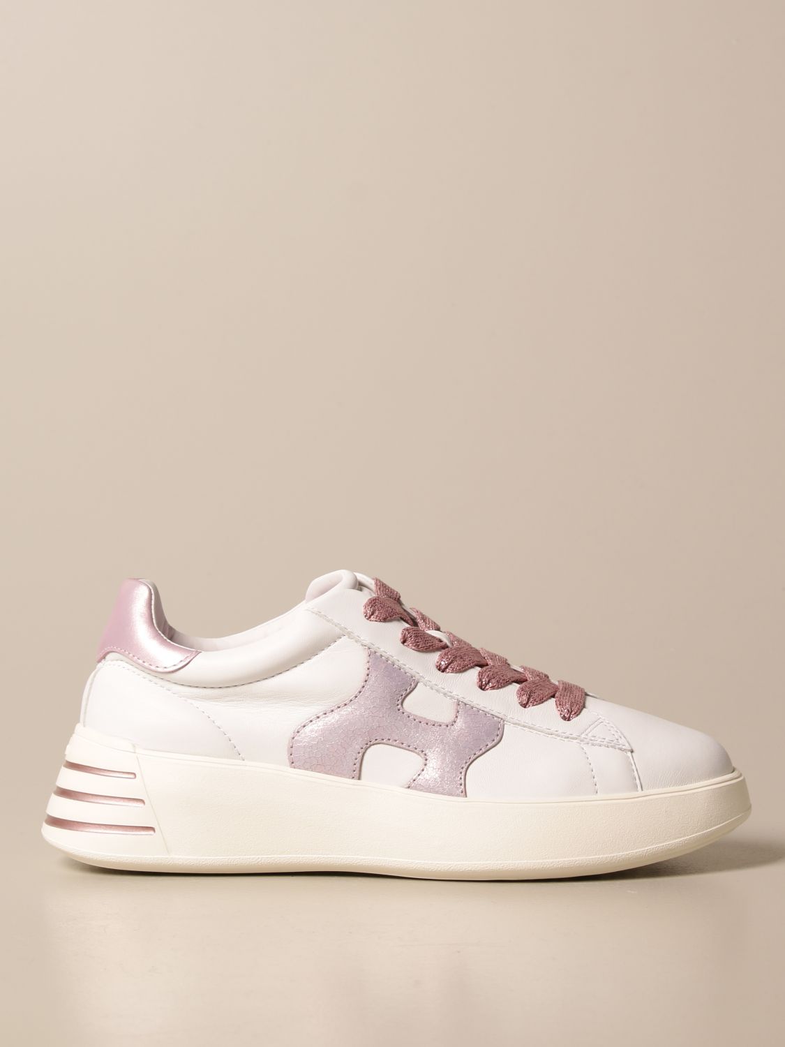 HOGAN: H564 sneakers in leather with wavy H | Sneakers Hogan Women