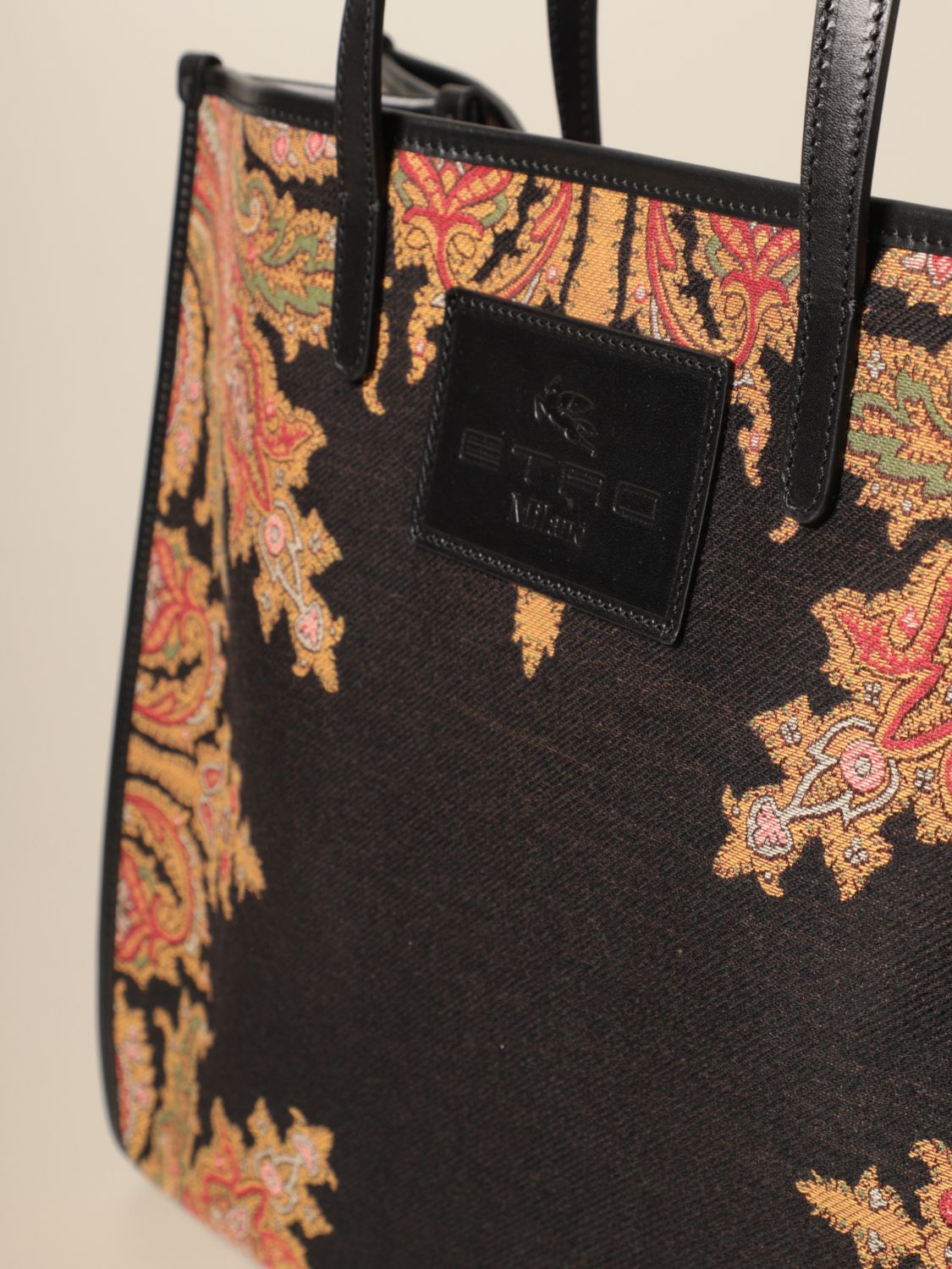 ETRO: jacquard fabric bag - Beige  Etro tote bags 1N0098860 online at