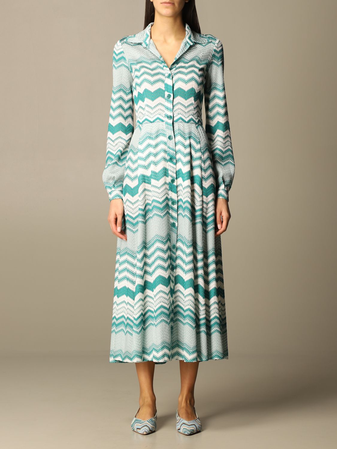 Dress Missoni: Missoni long dress in zig zag fabric multicolor 1