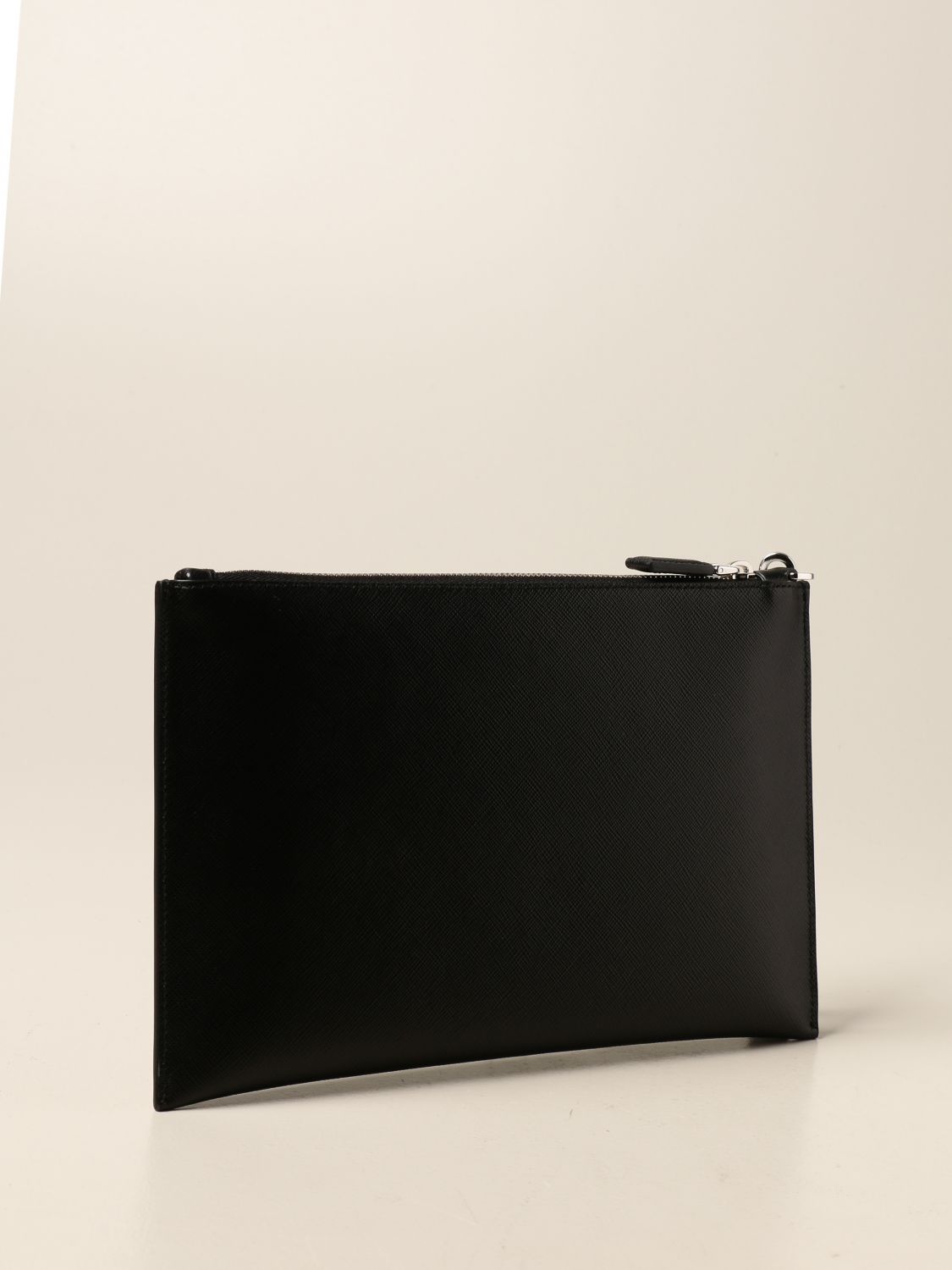 Prada Saffiano Men's Clutch Bag, Black (nero), ModeSens