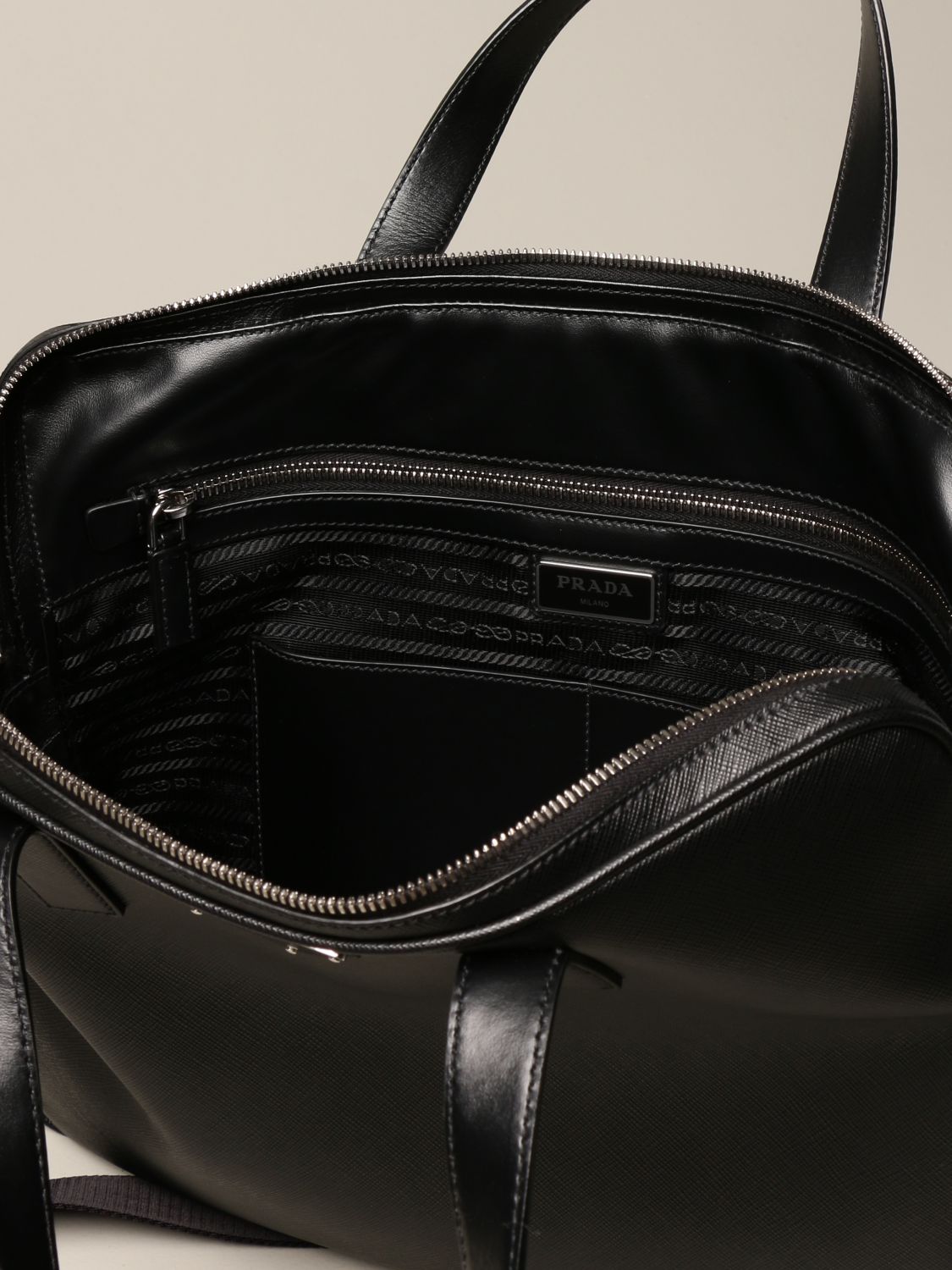 Prada Men's VA0891 9Z2 Bag, Black, One Size : : Computers &  Accessories