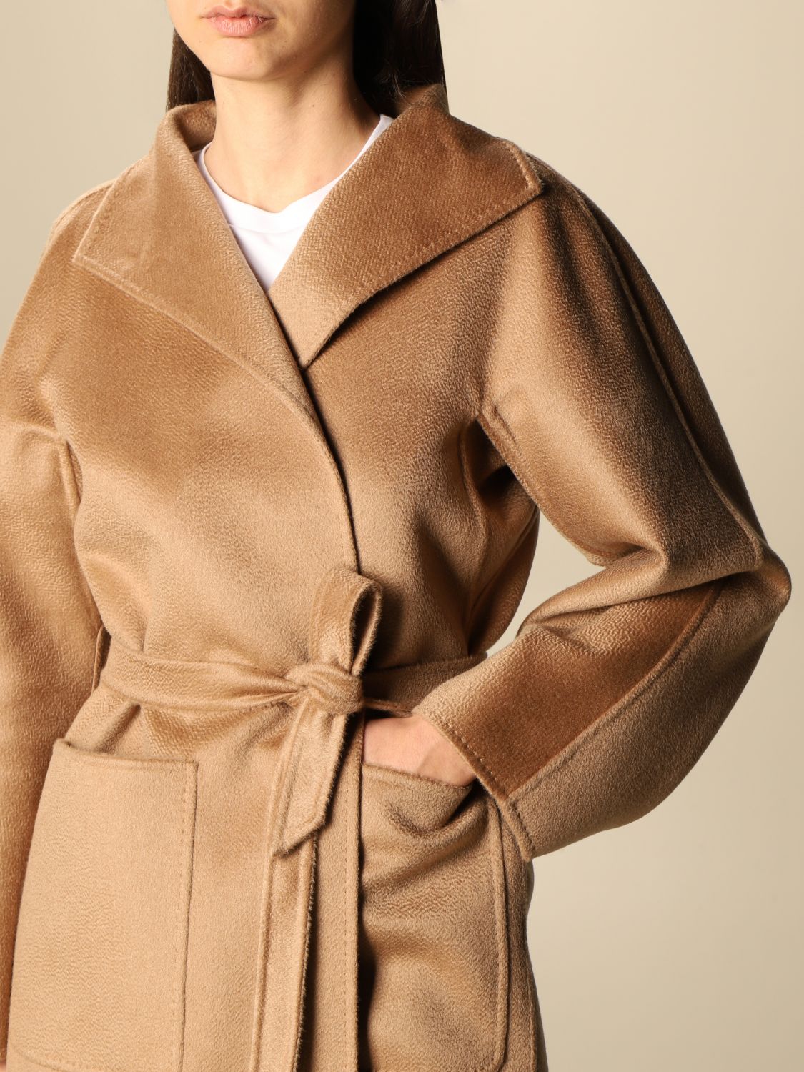 MAX MARA: Lilia cashmere coat - Camel | Coat Max Mara 10110911600
