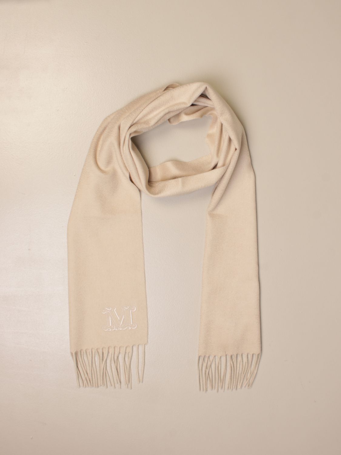 MAX MARA: Wsdalia cashmere scarf with logo | Scarf Max Mara Women