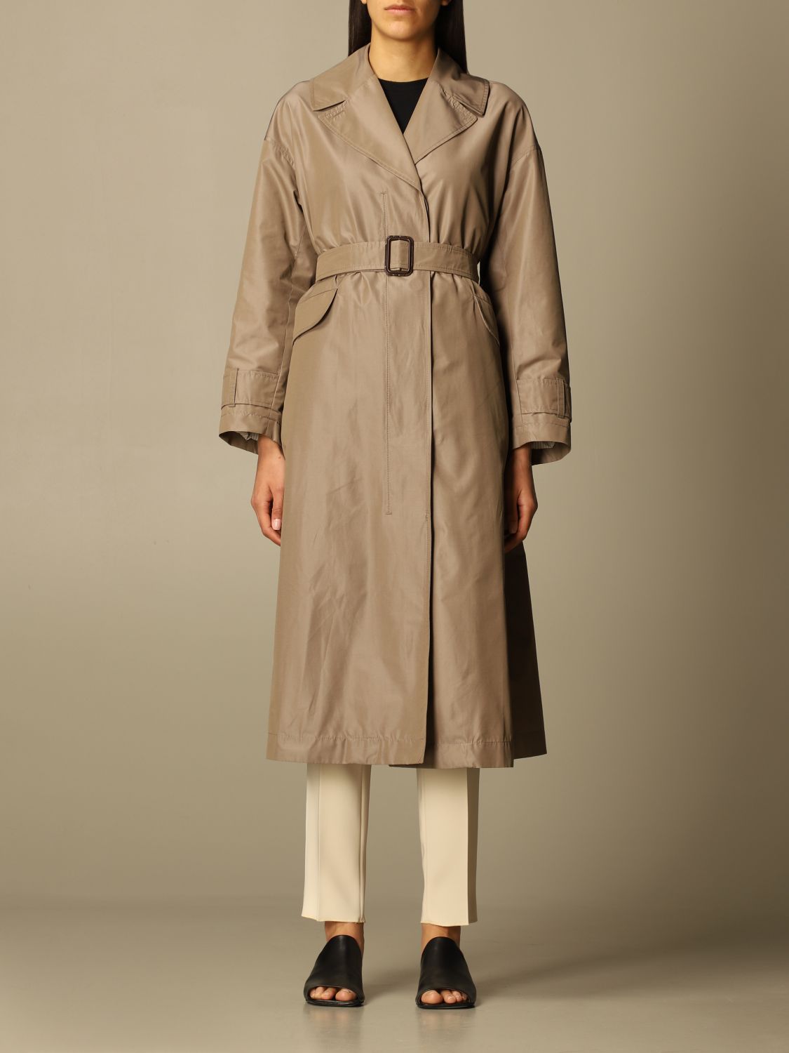 Max Mara The Cube Outlet: Eimper trench coat in cotton blend - Brown | Max  Mara The Cube trench coat 90210717600 online on GIGLIO.COM