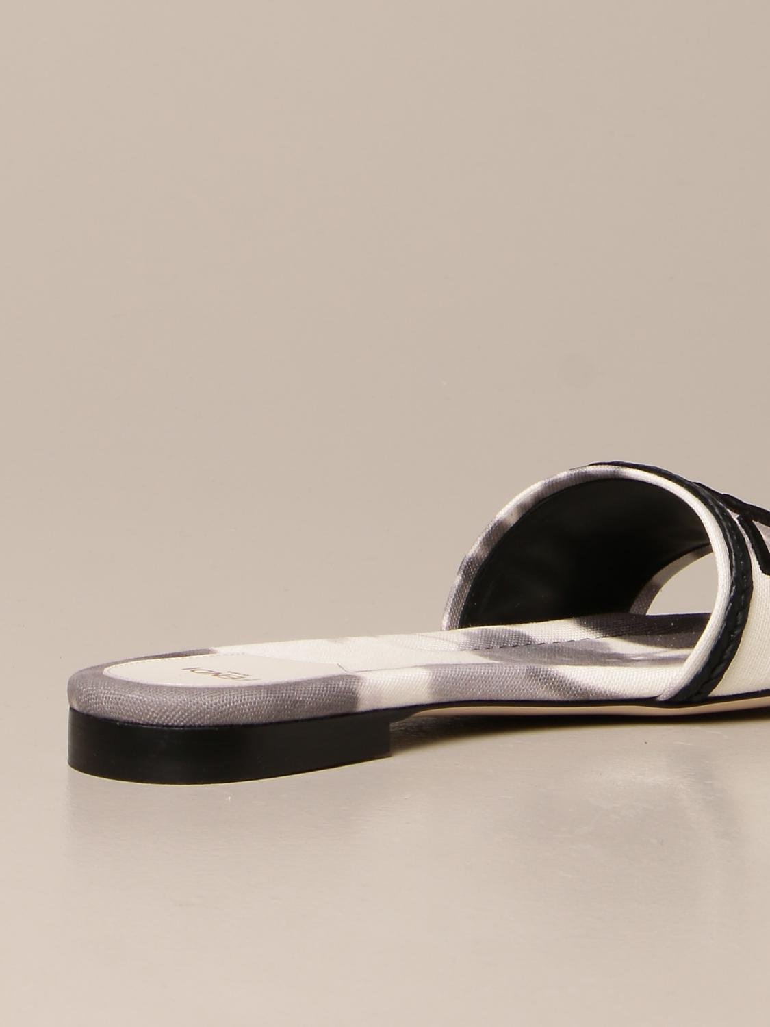 fendi satin slide sandals