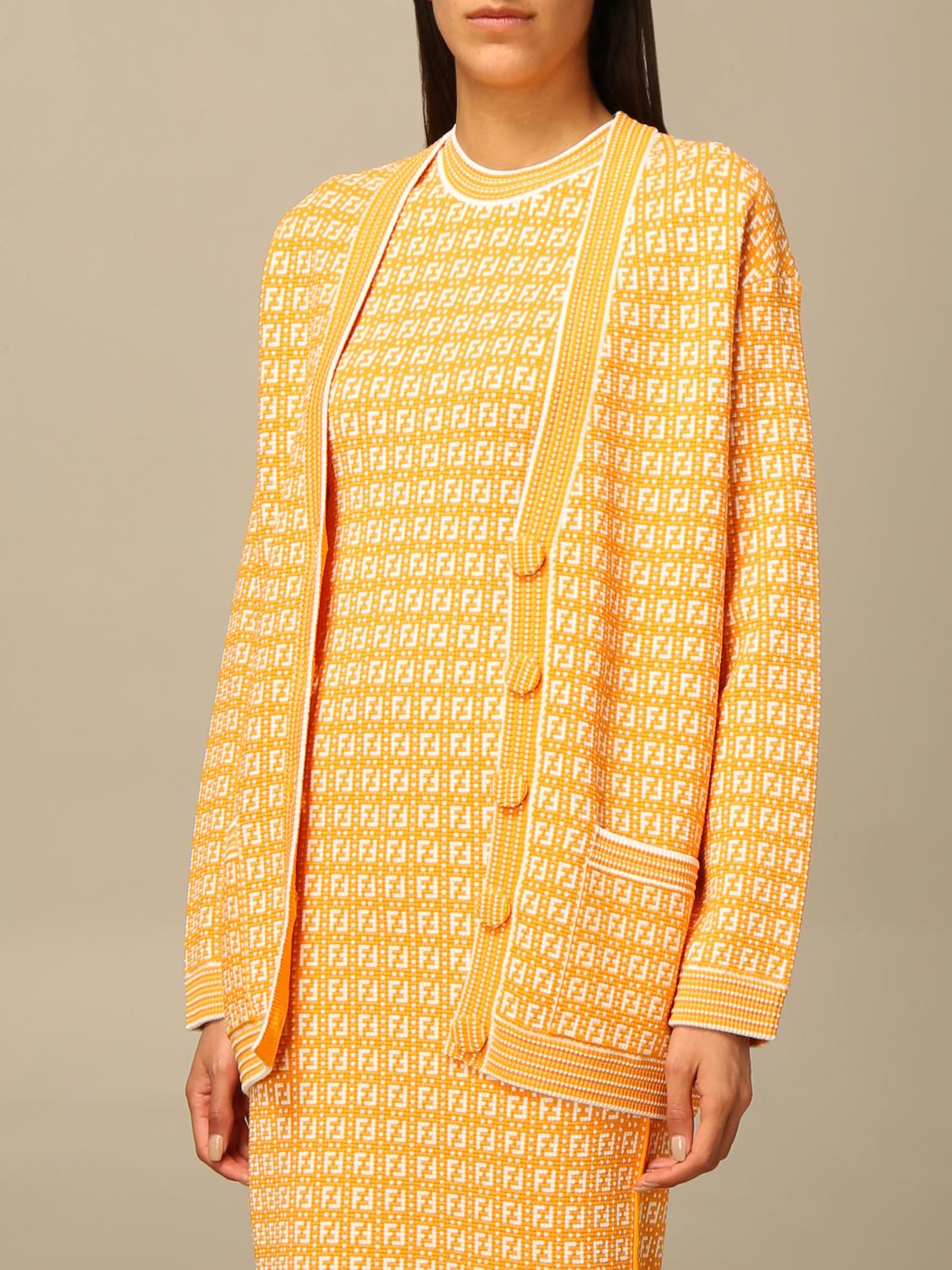 fendi yellow cardigan