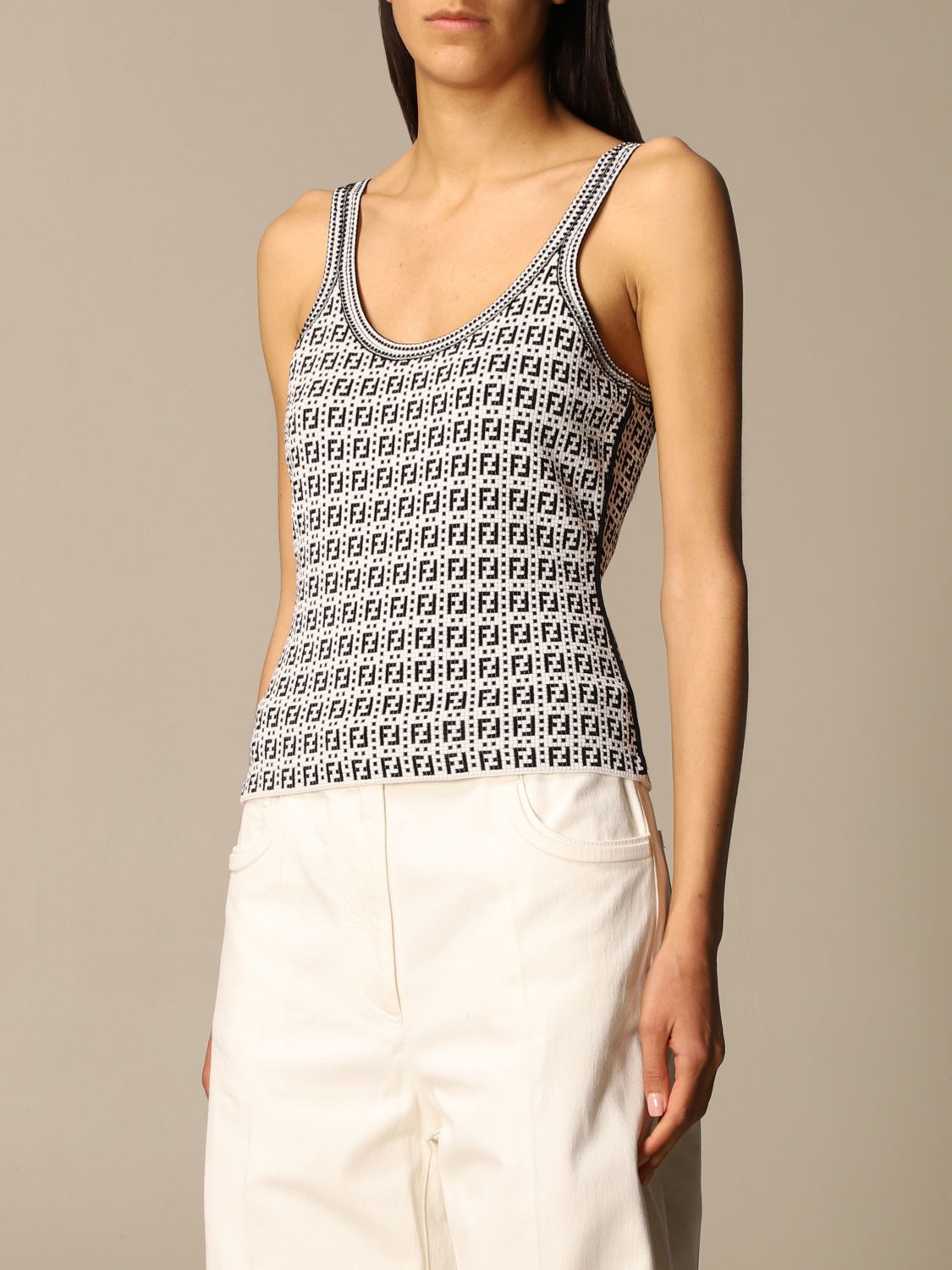 Fendi top with all-over FF monogram