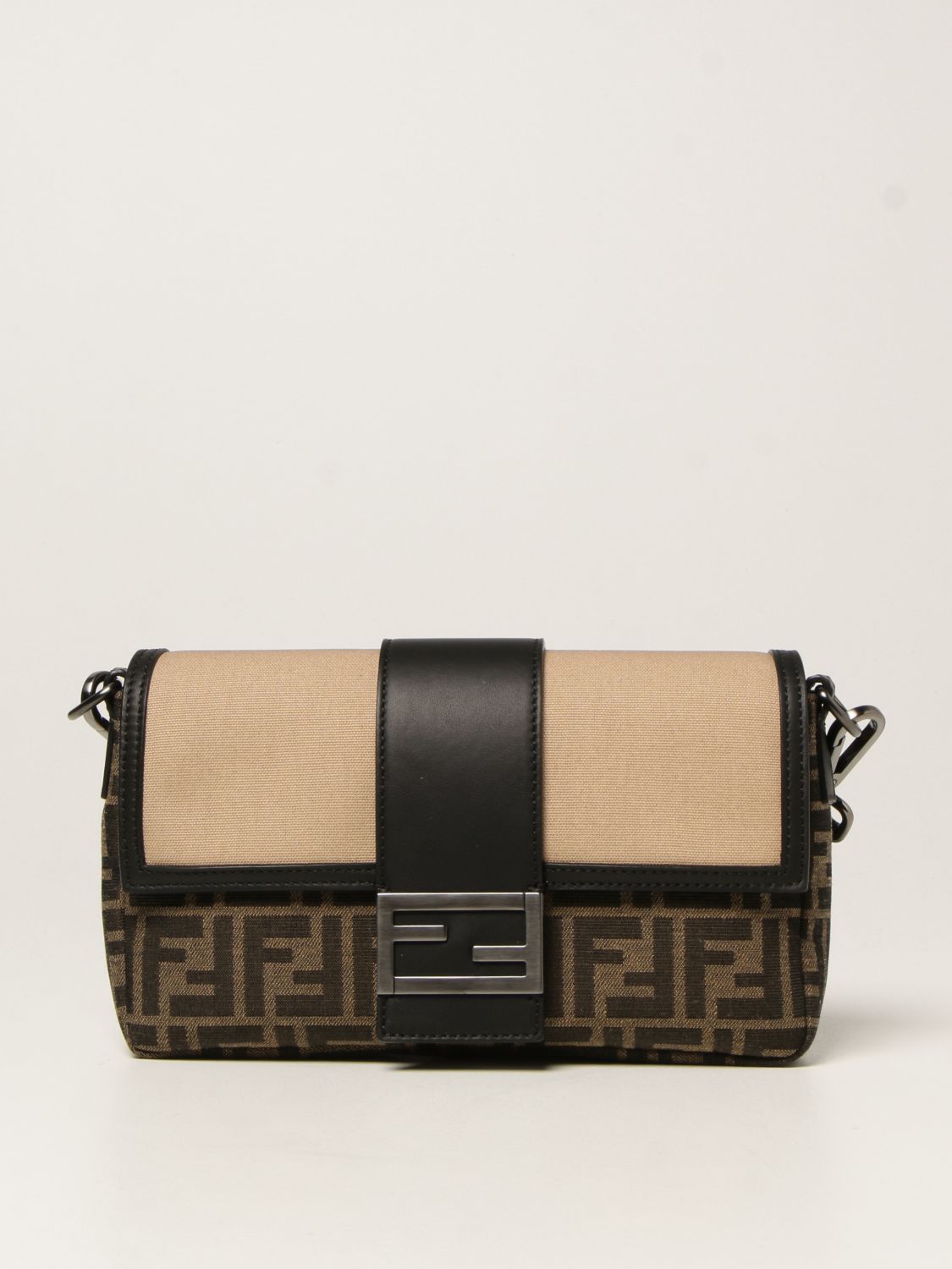 FENDI: Baguette bag / belt bag in FF fabric - Tobacco | Fendi belt bag ...