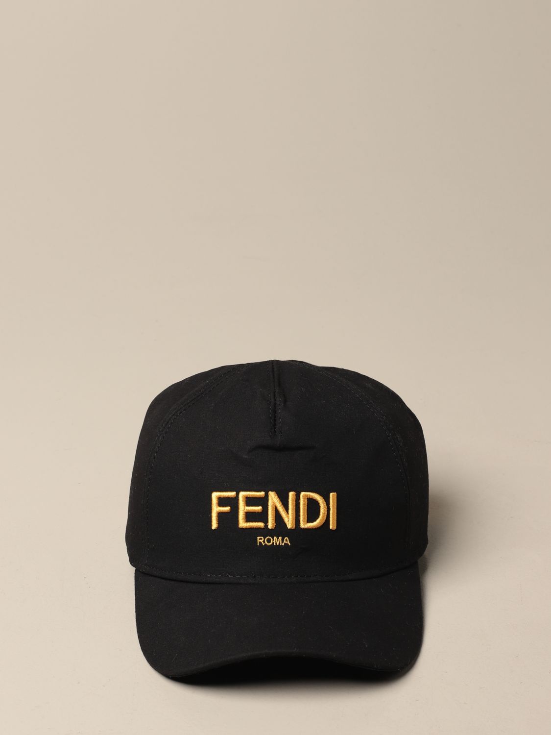 FENDI: baseball cap with logo - Black | Hat Fendi FXQ782 AFH3 GIGLIO.COM