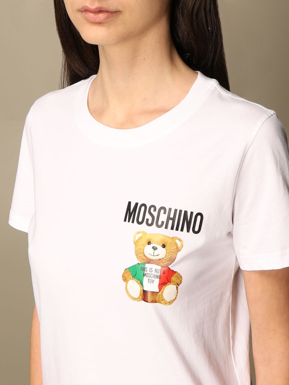 MOSCHINO COUTURE: T-shirt with small teddy | T-Shirt Moschino Couture ...