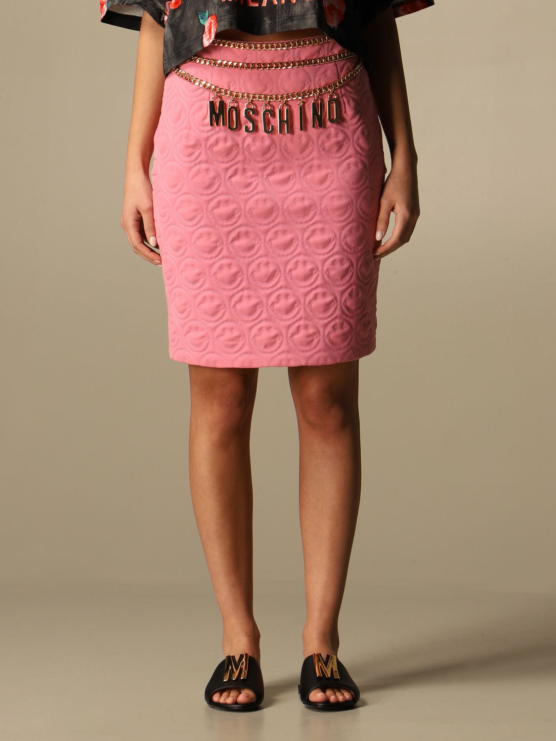 moschino pink skirt