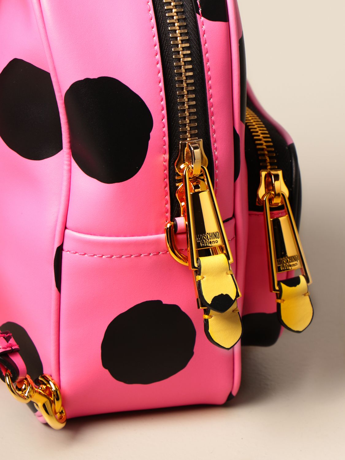 MOSCHINO COUTURE: Polka Dots leather backpack | Backpack Moschino ...