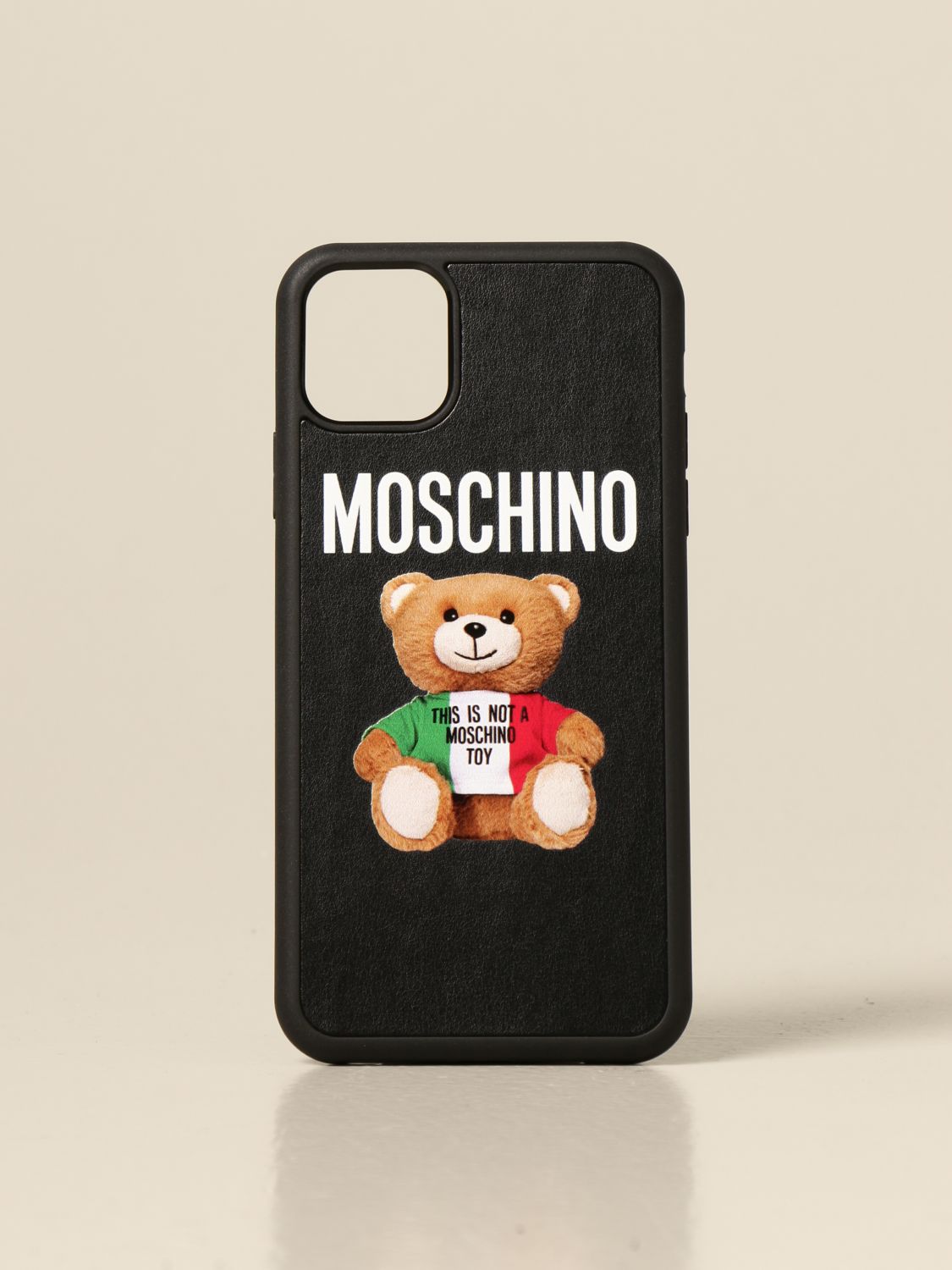 MOSCHINO COUTURE: Cover Iphone 11 Pro Max Teddy tricolor - Black | Case ...