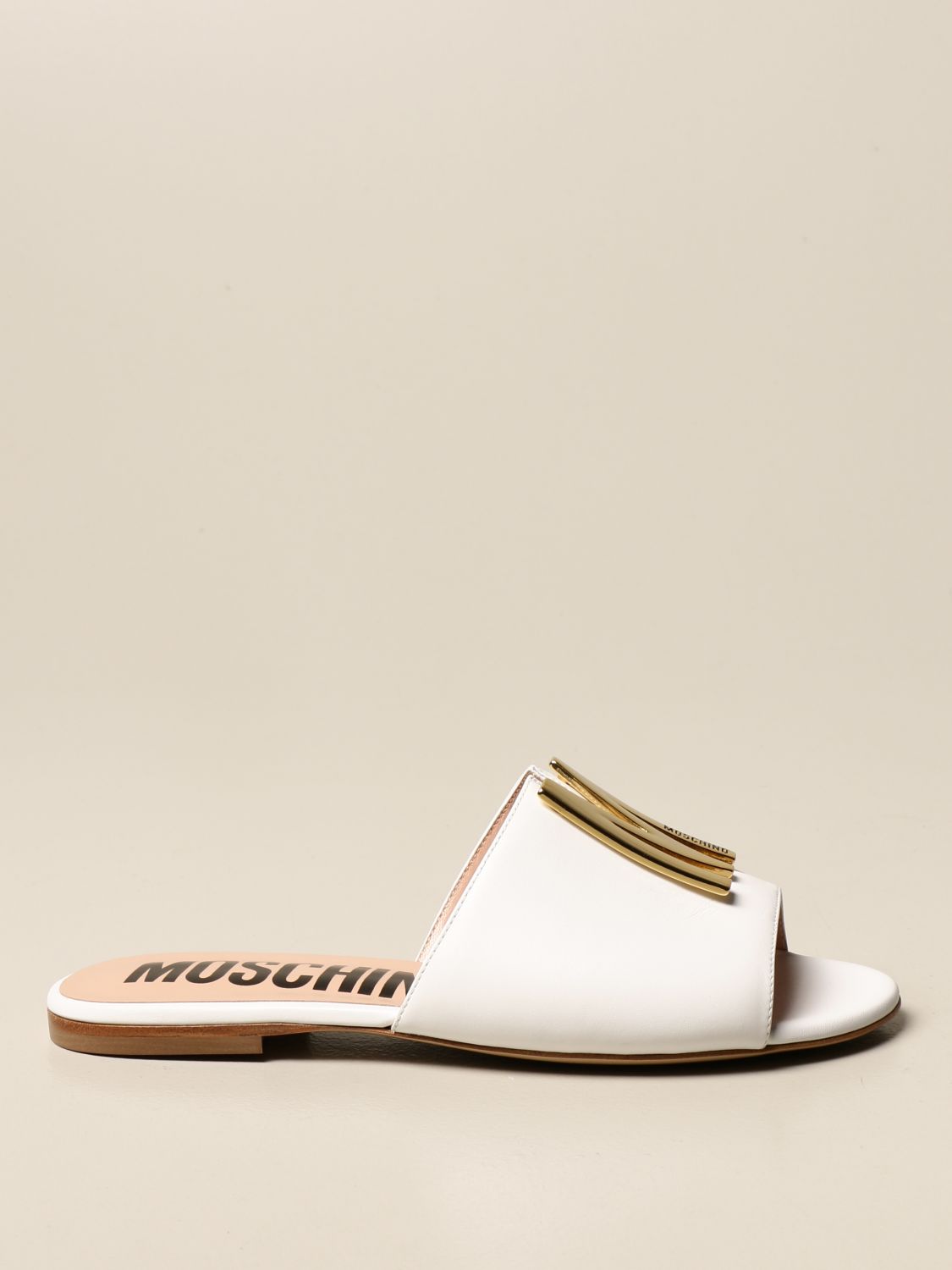 moschino white sandals