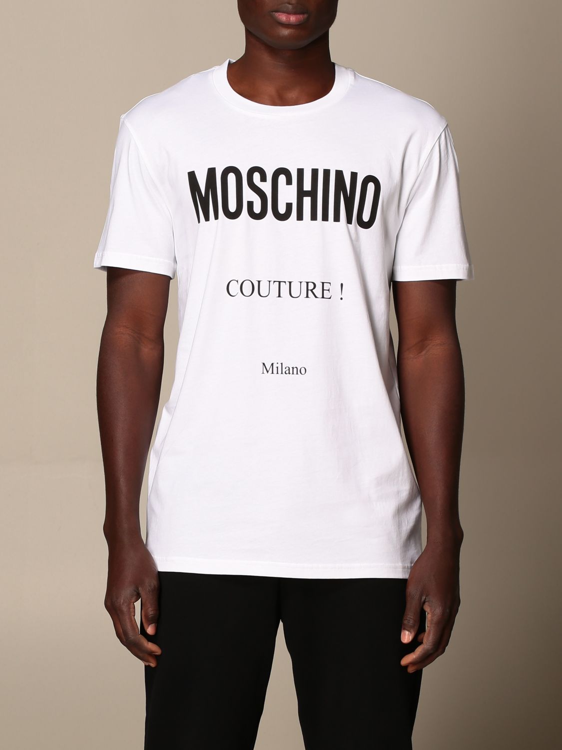 MOSCHINO COUTURE: cotton t-shirt with logo | T-Shirt Moschino Couture ...