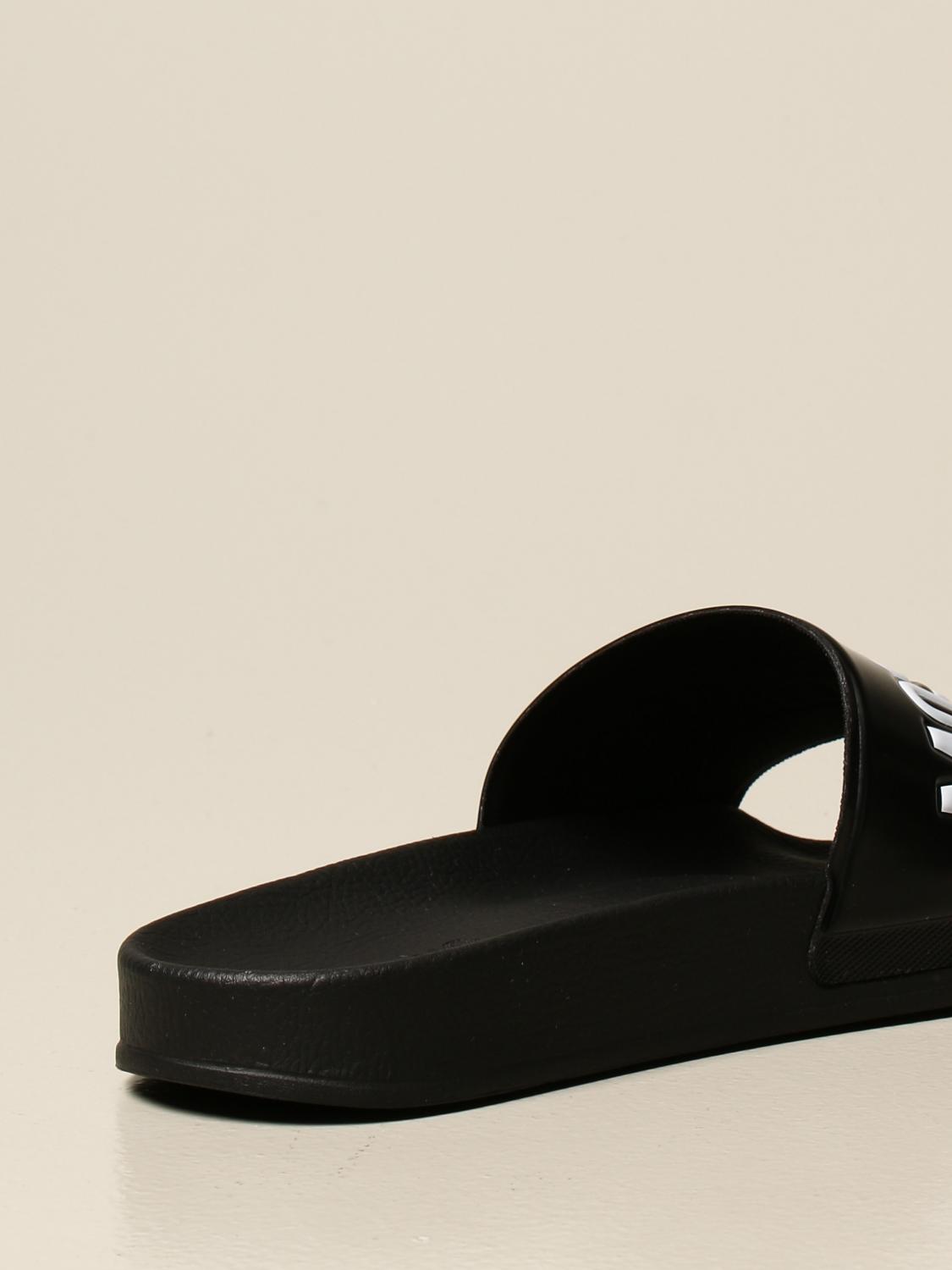 rubber black sandals