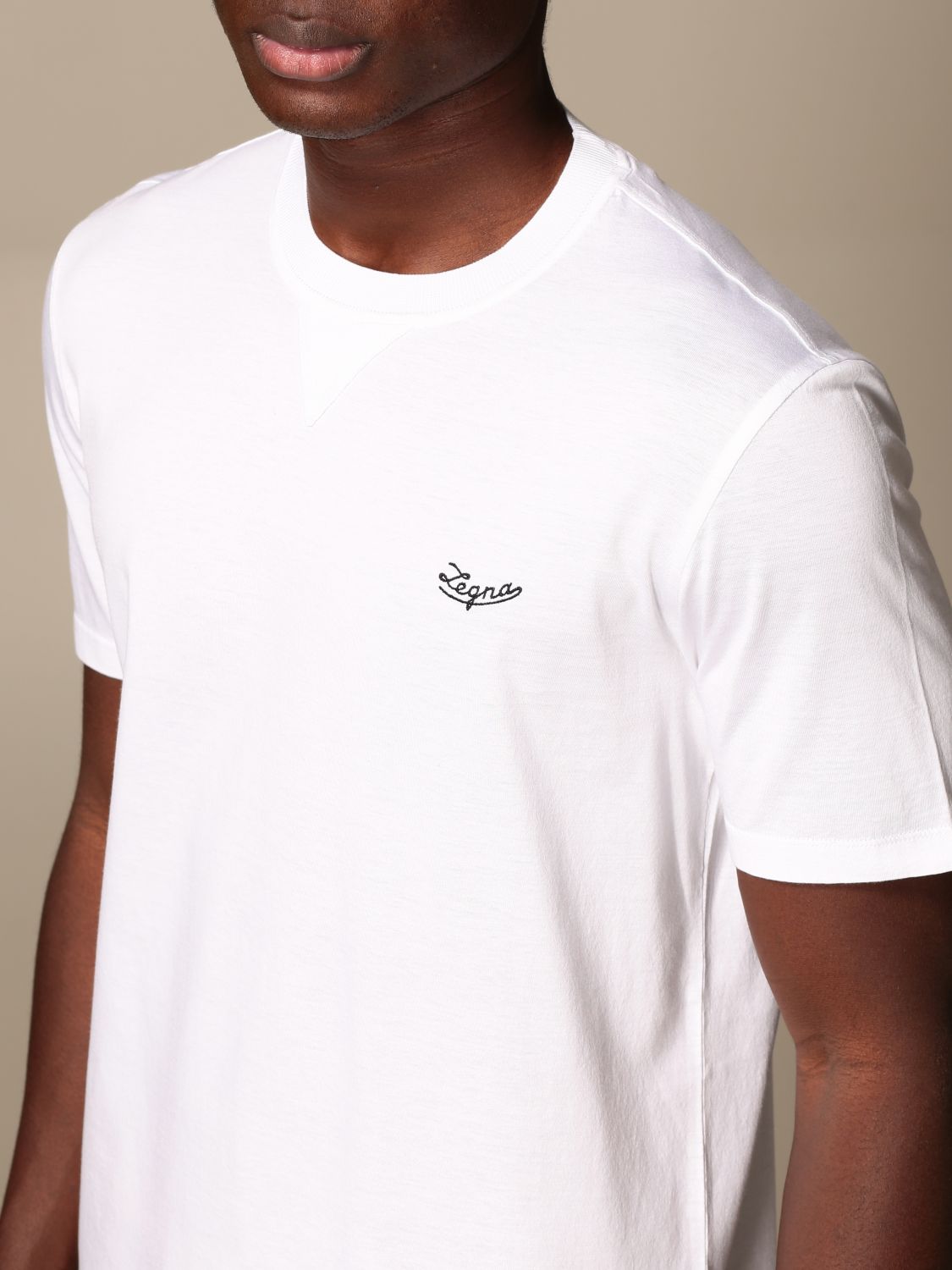 Zegna Outlet: Ermenegildo T-shirt in pure cotton - White | T-Shirt ...
