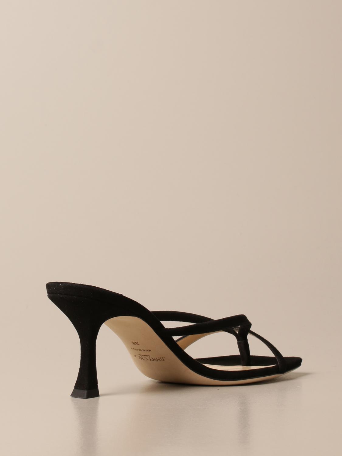 JIMMY CHOO: Maelie suede sandals - Black | Jimmy Choo heeled