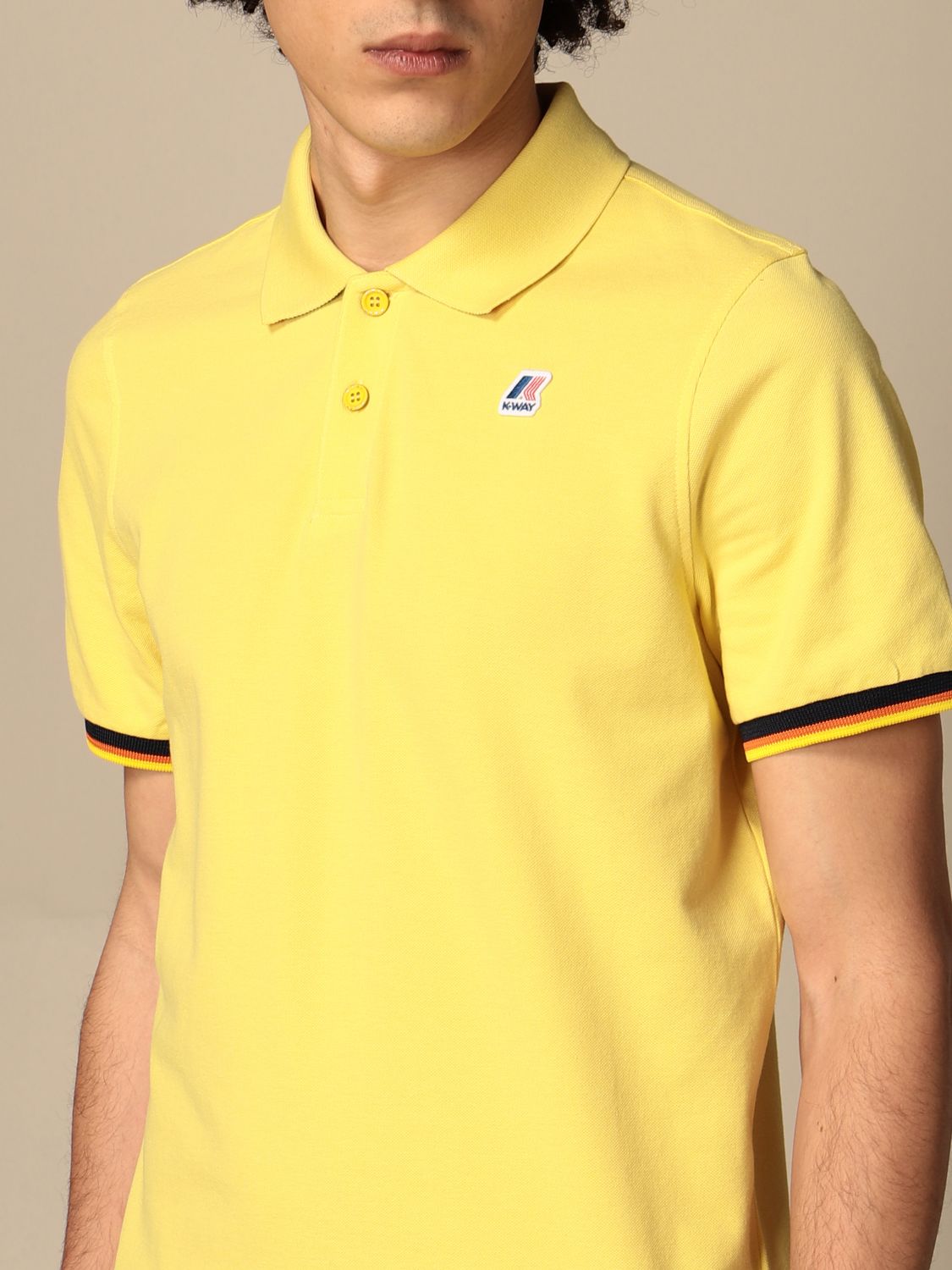 Polo shirt K-Way: Polo shirt men K-way yellow 3