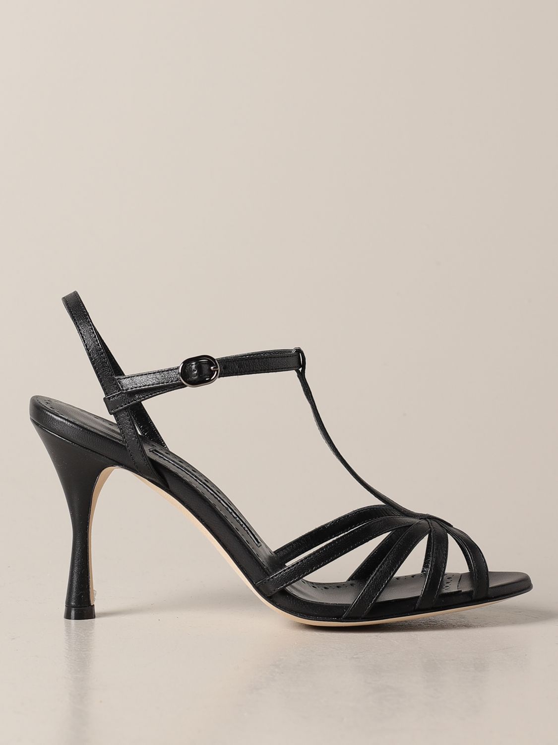 Sandalias de tacón Manolo Blahnik: Zapatos mujer Manolo Blahnik negro 1