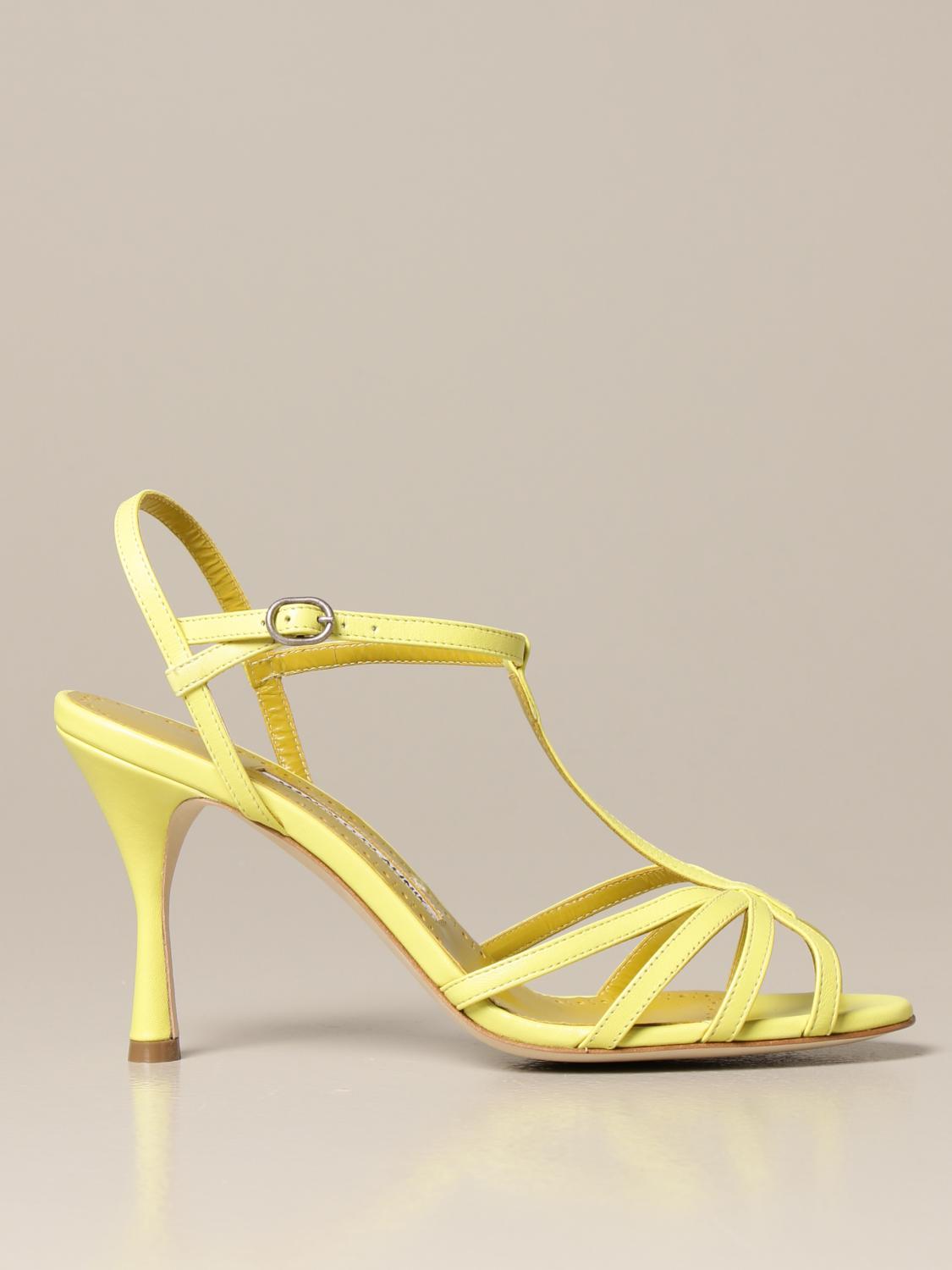 Manolo Blahnik Outlet: Zapatos mujer - Verde | Sandalias De Tacón Manolo  Blahnik 121-1761-0004 GIGLIO.COM