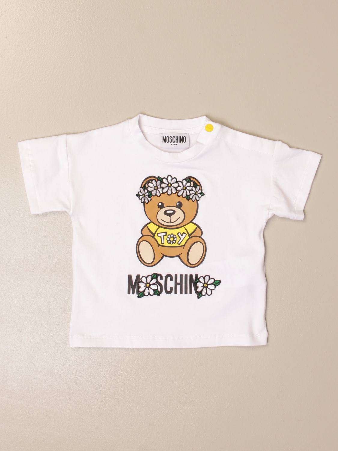 T-Shirt Moschino Baby: T-shirt kinder Moschino Baby weiß 1