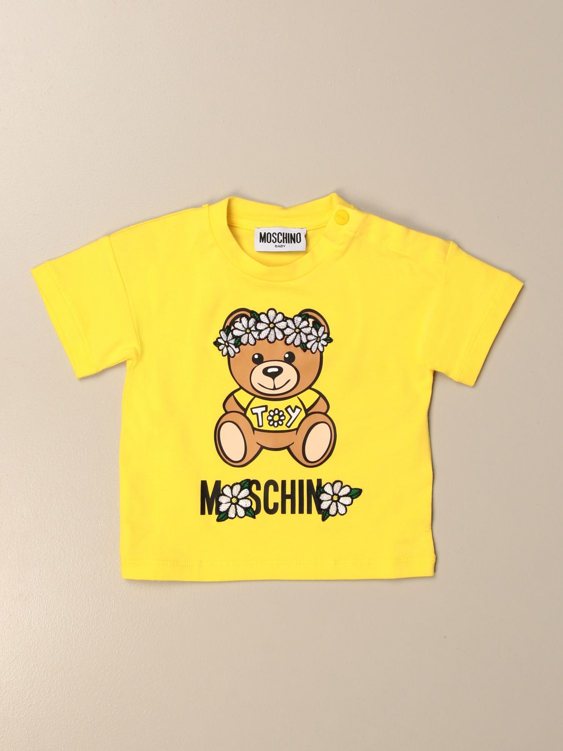 T-Shirt Moschino Baby: T-shirt kinder Moschino Baby gelb 1