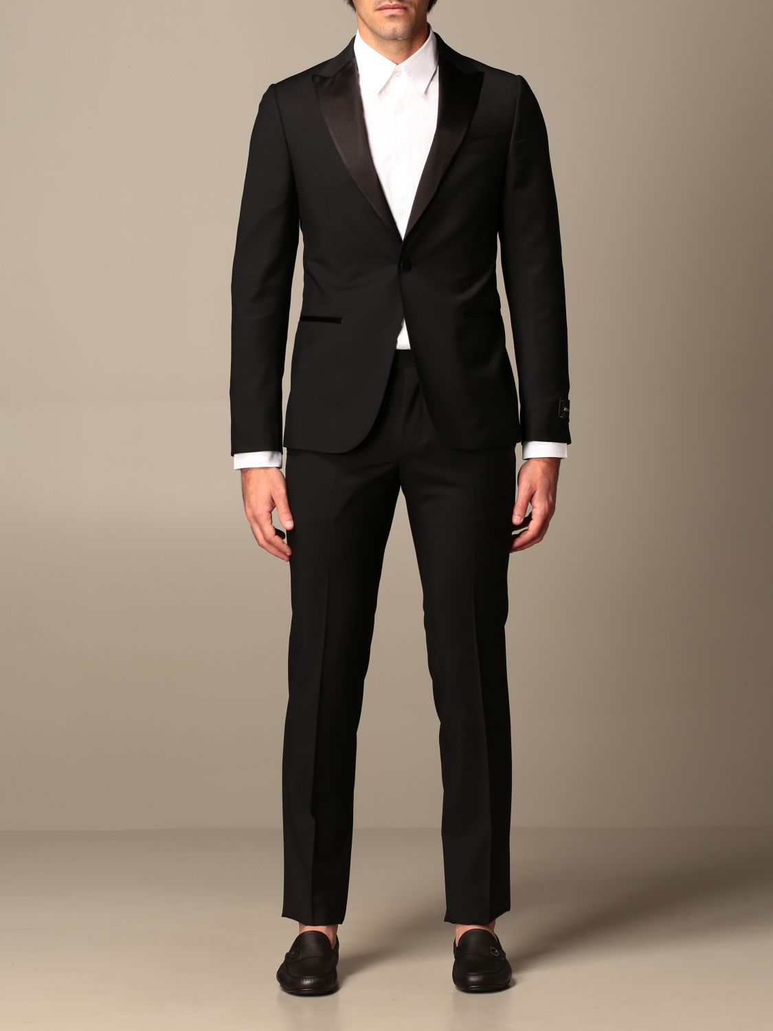 Z Zegna Drop 8 Tuxedo Suit In Wool In Black | ModeSens