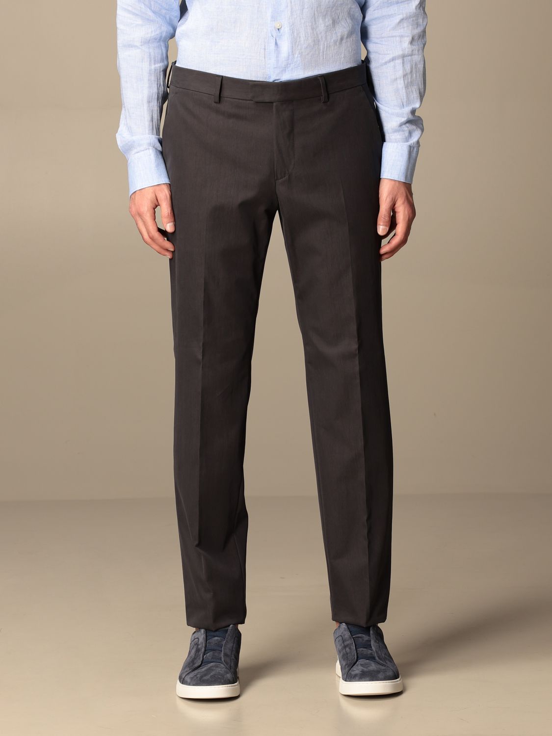 Z Zegna Outlet: suit in cotton blend drop 8 - Blue | Z Zegna suit 