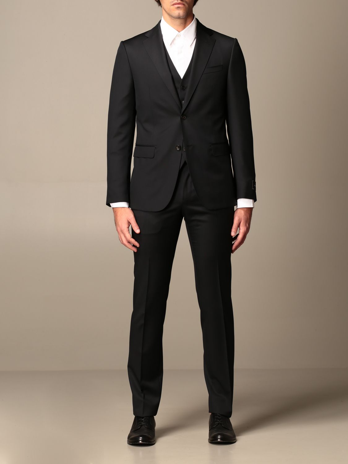 Z ZEGNA: wool suit 240 g drop 7 - Black | Z Zegna suit 38QCGN 924 ...