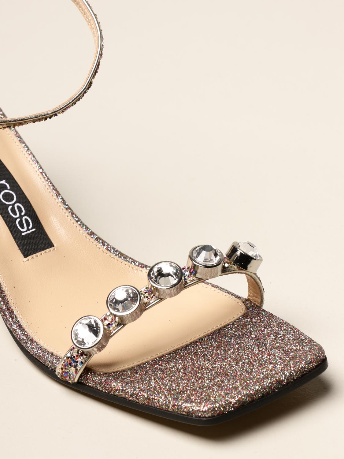 multi colored glitter heels