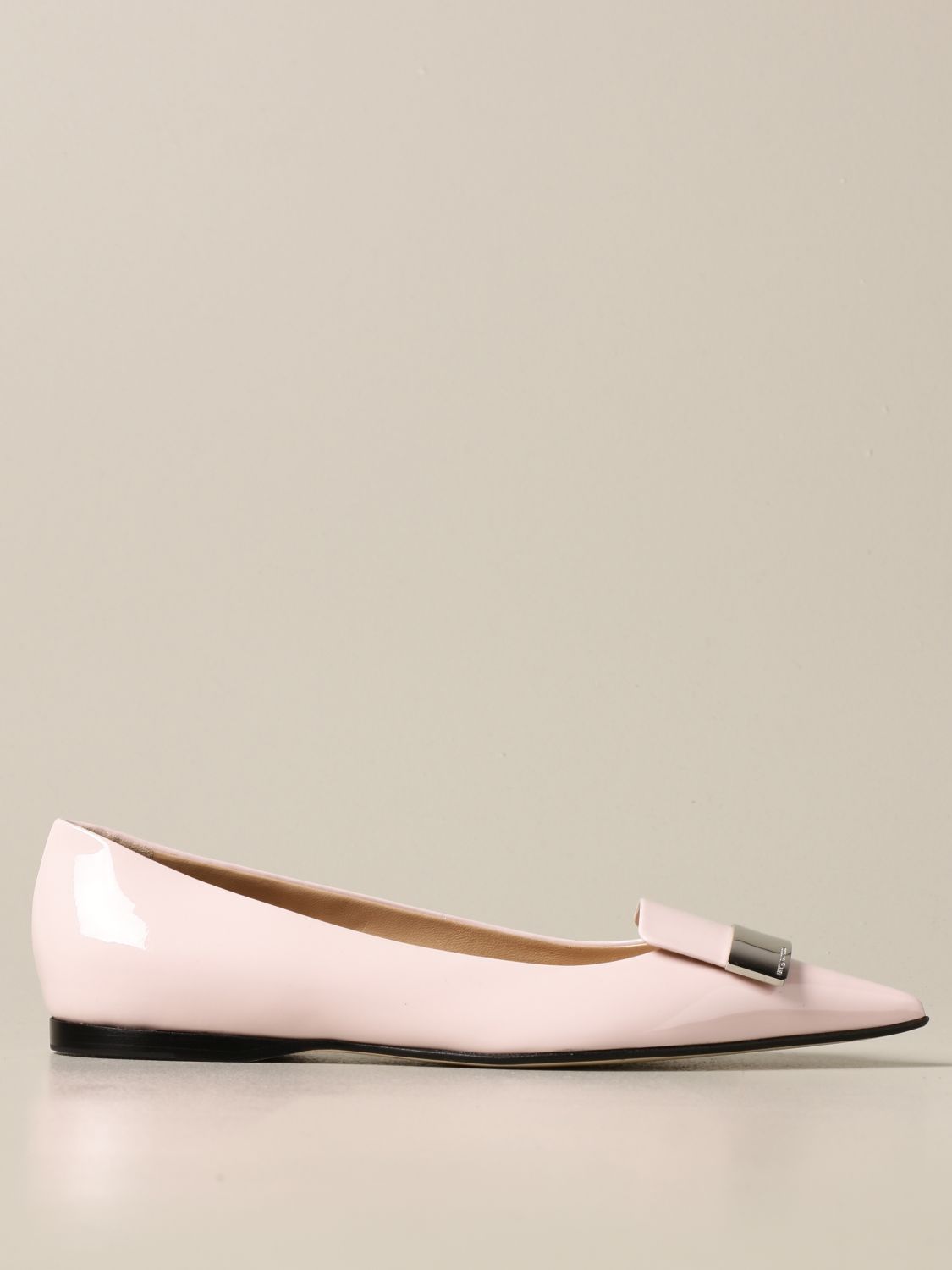 Sergio Rossi Outlet: Sr1 patent leather ballerina - Pink | Sergio Rossi  ballet flats A78960 MVIV01 online at GIGLIO.COM