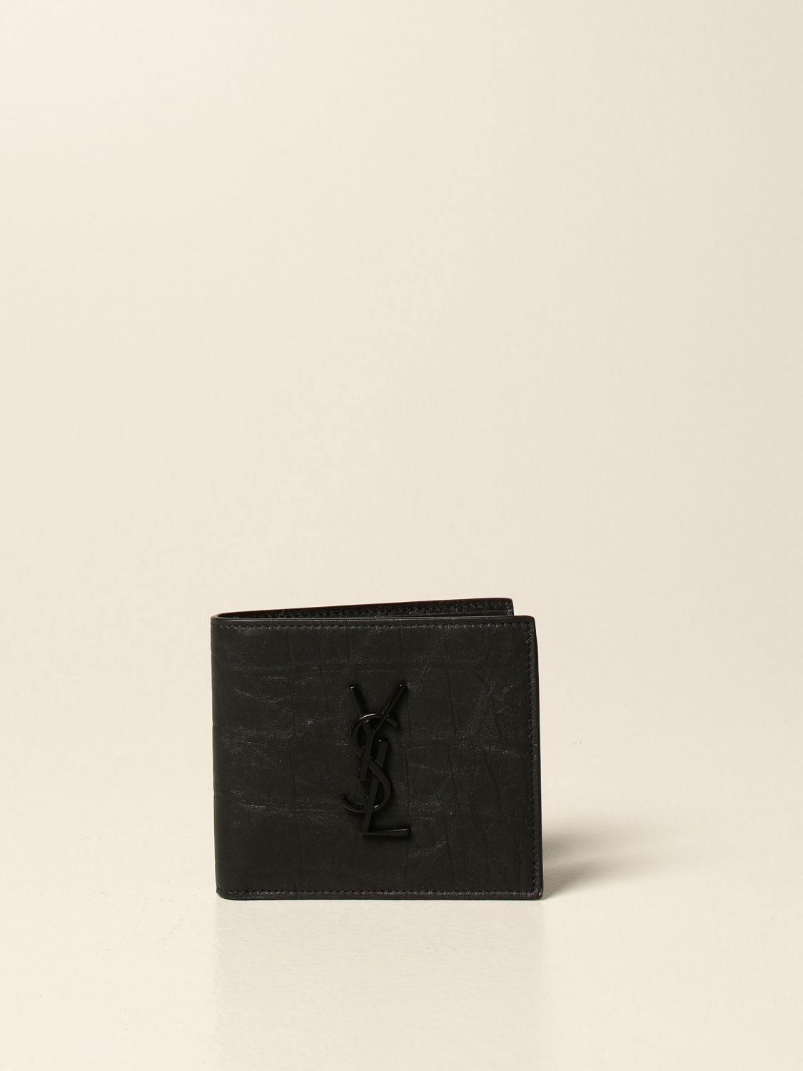 Saint Laurent YSL Men Wallet in Black