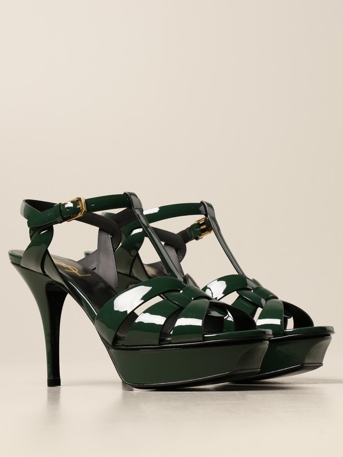 green ysl heels