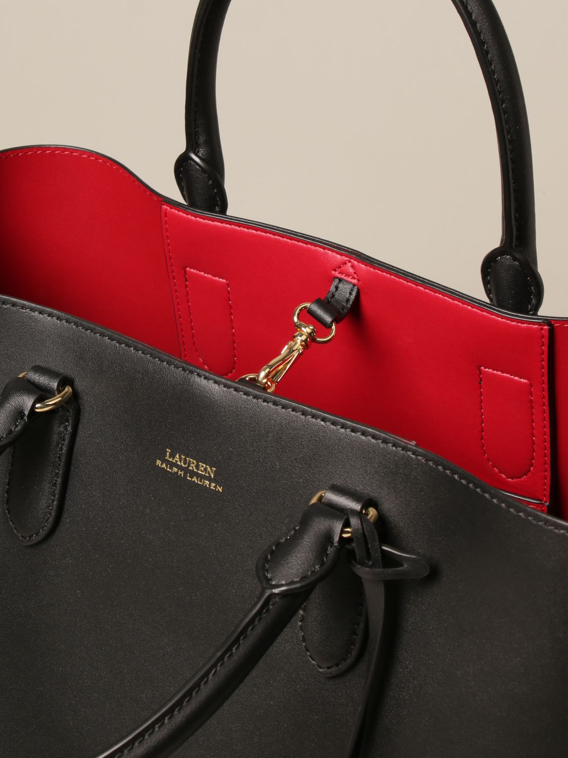 LAUREN RALPH LAUREN: leather handbag | Tote Bags Lauren Ralph Lauren Women Black | Tote Bags 
