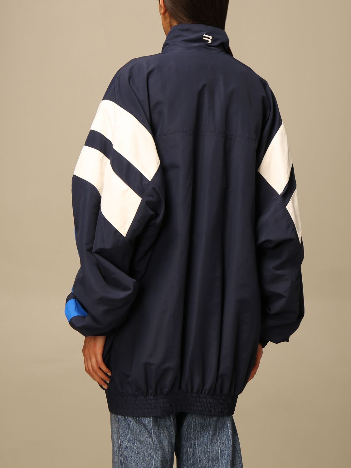 BALENCIAGA: Over jacket in technical fabric with logo | Jacket Balenciaga Women Gnawed | Jacket Balenciaga 659031 TKO48 GIGLIO.COM